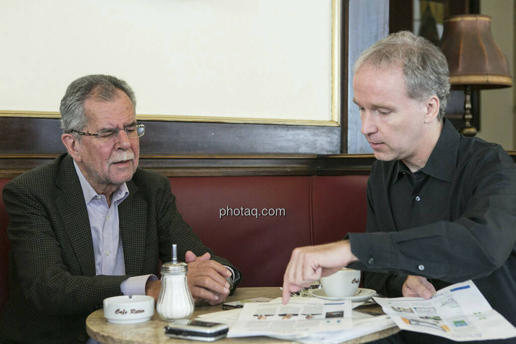 Alexander van der Bellen, Christian Drastil, © finanzmarktfoto.at/Martina Draper (29.05.2013) 