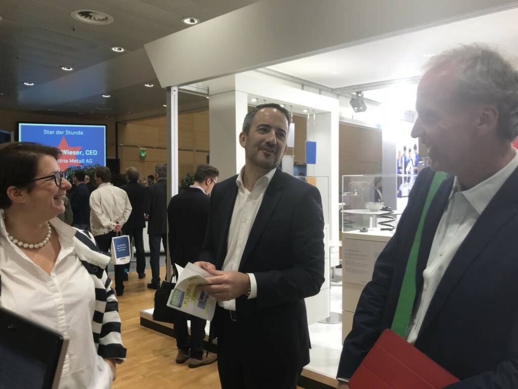 Judit Helenyi (Flughafen Wien), Manuel Taverne (FACC), Christian Drastil (Börse Social Magazine) (20.10.2017)