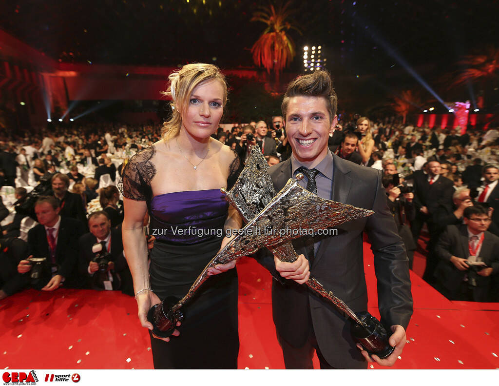 Marlies Schild, Marcel Hirscher, © GEPA pictures/ Sporthilfe (15.12.2012) 