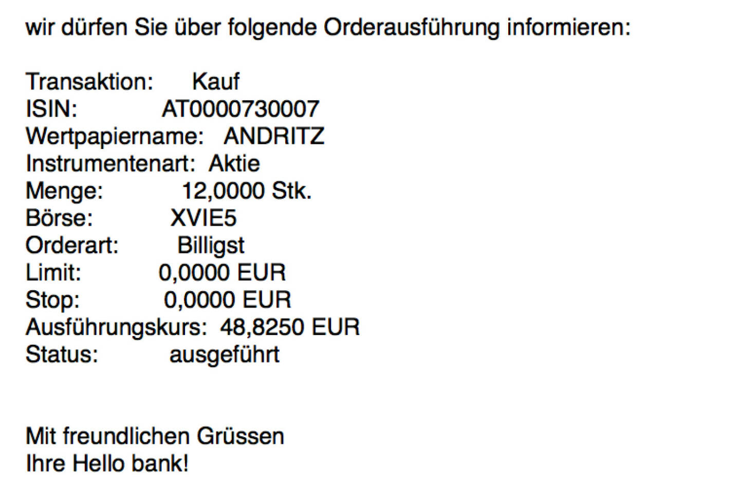 Kauf Andritz für #100100hello #goboersewien (12+8 Teilausführung)