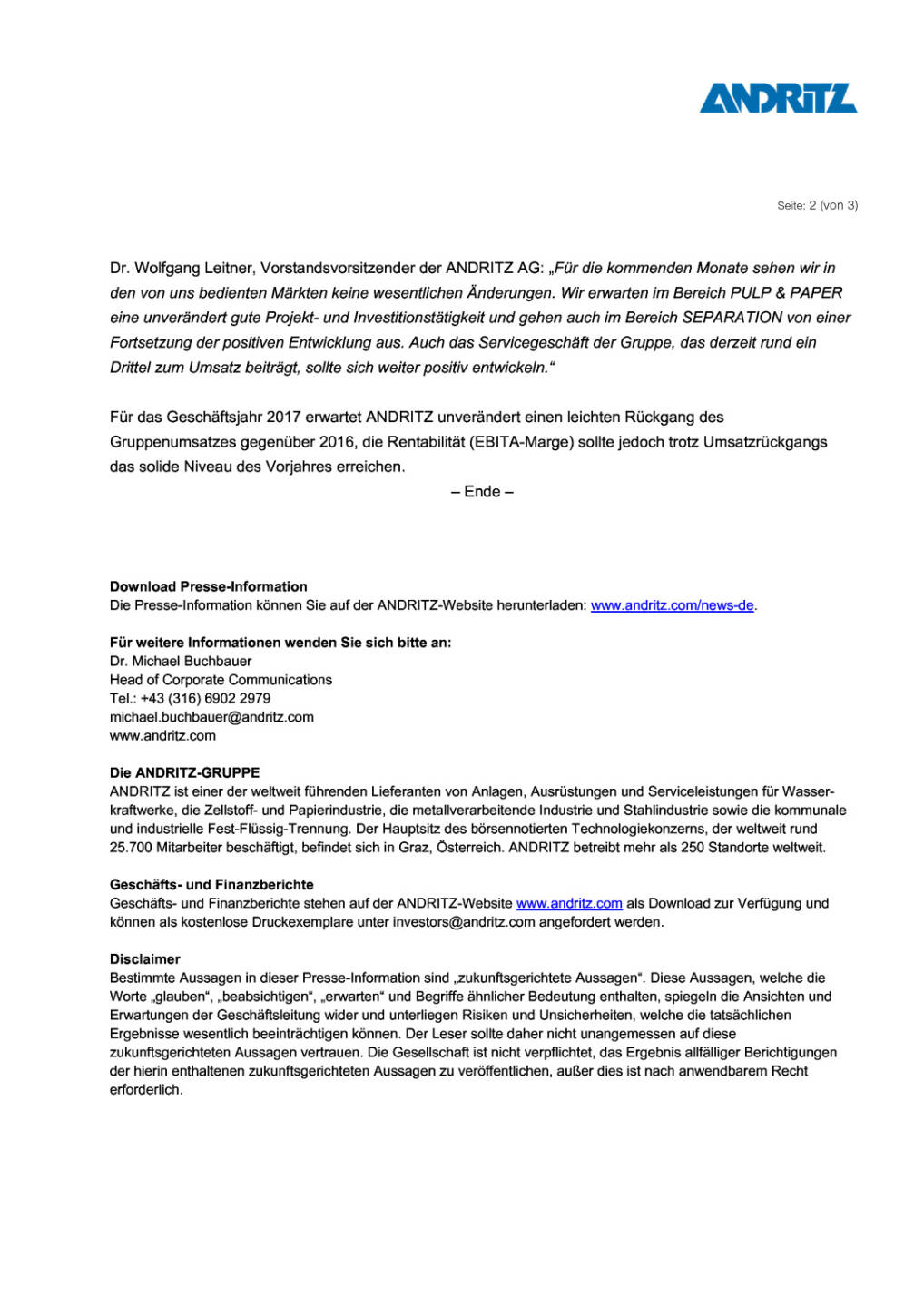 Andritz: Ergebnisse 3. Quartal 2017, Seite 2/3, komplettes Dokument unter http://boerse-social.com/static/uploads/file_2384_andritz_ergebnisse_3_quartal_2017.pdf