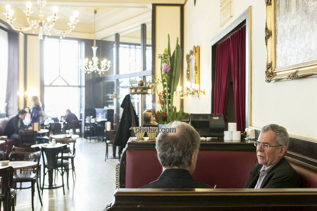 Alexander van der Bellen, Christian Drastil, Cafe Ritter, © finanzmarktfoto.at/Martina Draper (29.05.2013) 