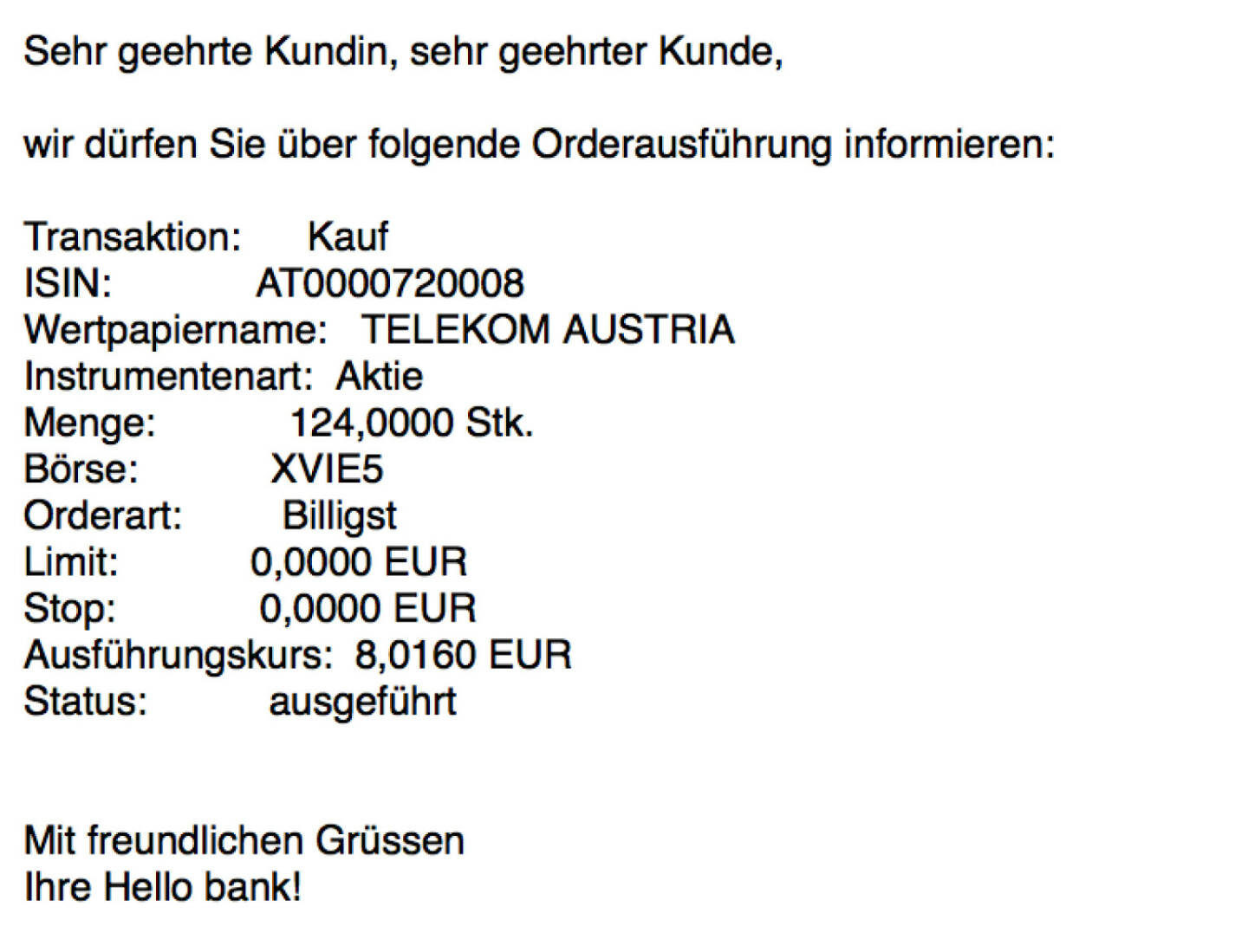 Kauf Telekom Austria für #100100hello