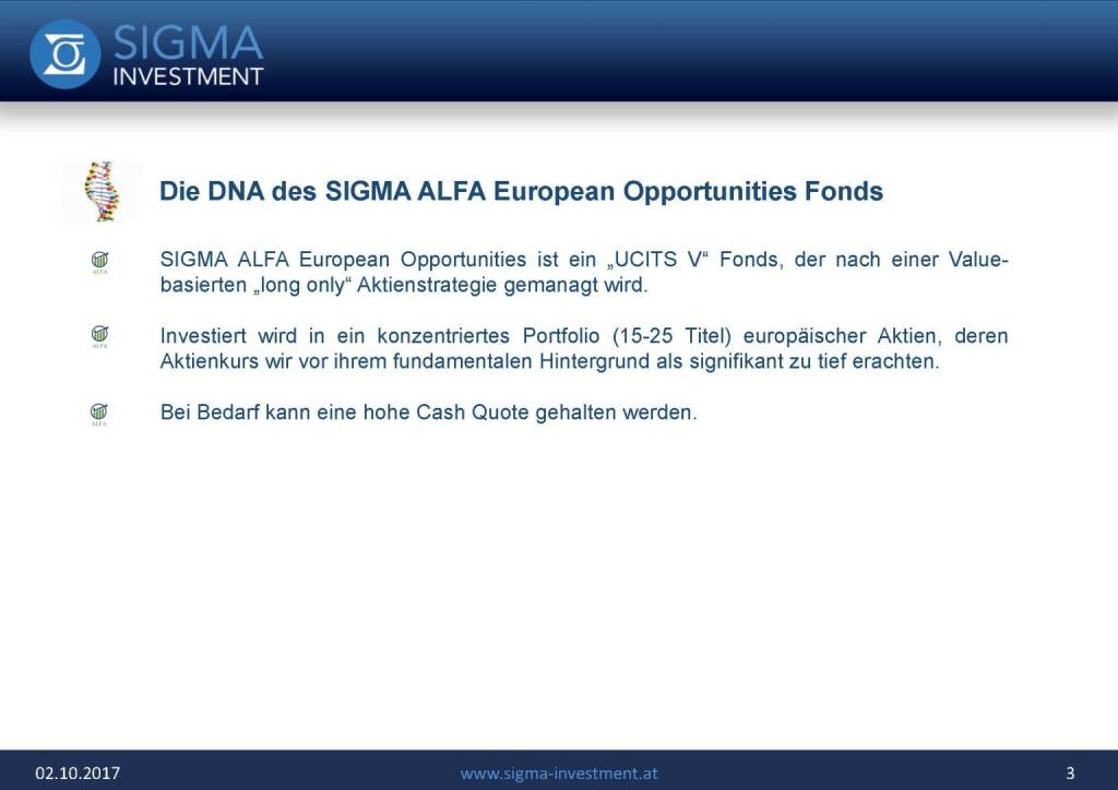 Präsentation Sigma Alfa European Opportunities Fonds - DNA (07.11.2017) 