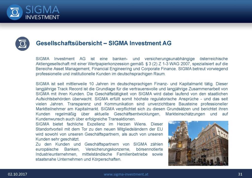 Präsentation Sigma Alfa European Opportunities Fonds - Gesellschaftsübersicht (07.11.2017)