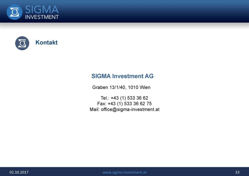 Präsentation Sigma Alfa European Opportunities Fonds - Kontakt (07.11.2017) 