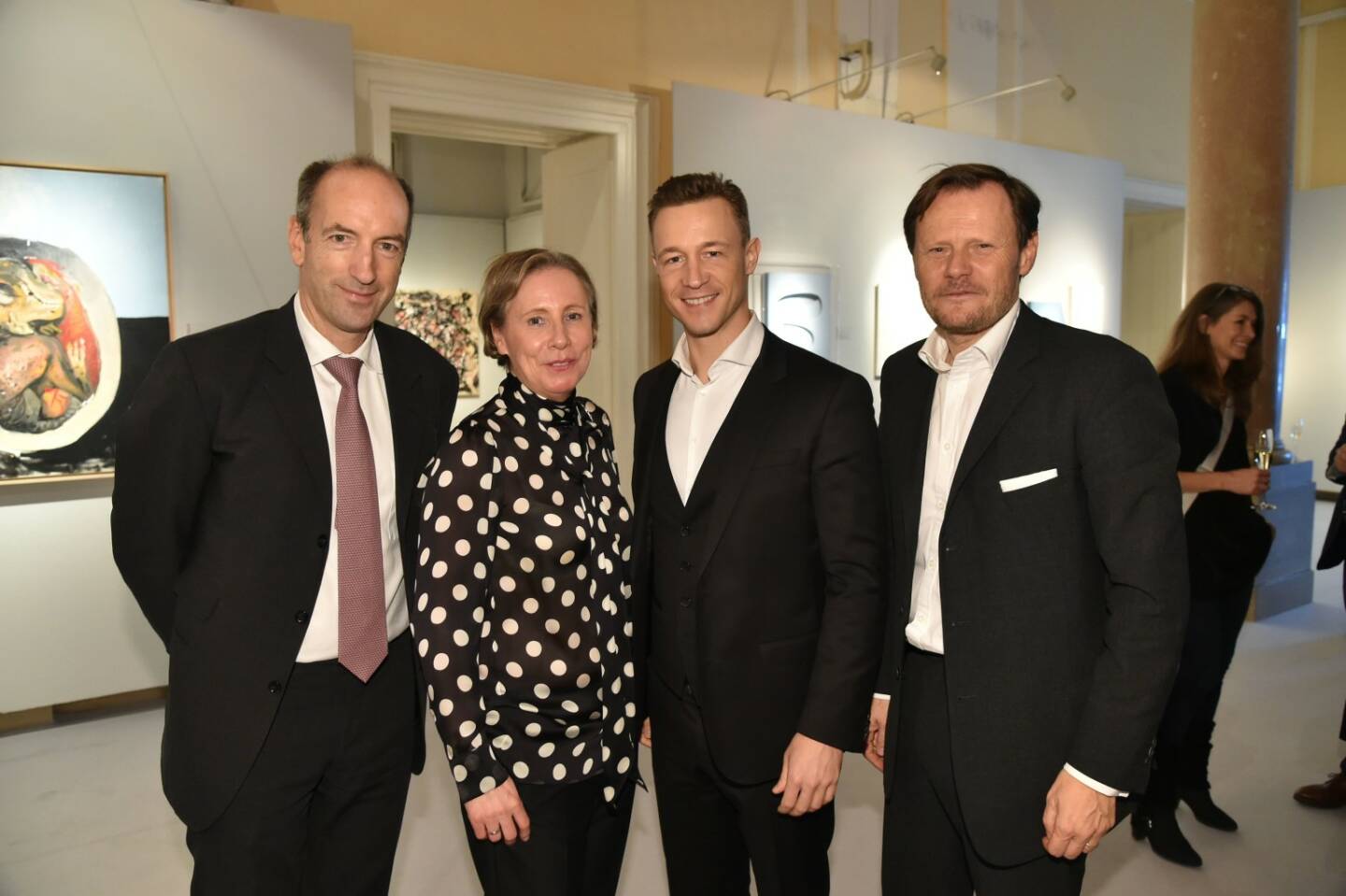 Krone-Chef Christoph Dichand, mumok-Direktorin Karola Kraus, ÖVP-Mediensprecher Gernot Blümel, Dorotheum-Geschäftsführer Martin Böhm, © leisure.at/Christian Jobst