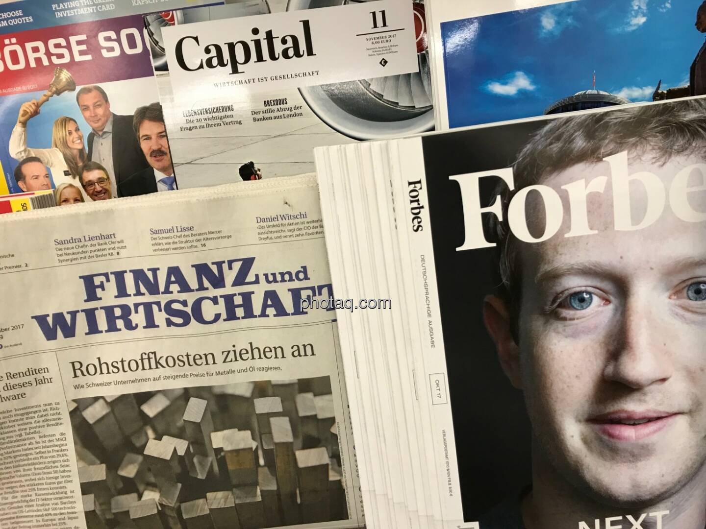 Börse Social Magazine, Finanz und Wirstschaft, Capital, Forbes Magazine, Zuckerberg - Zeitungskiosk
