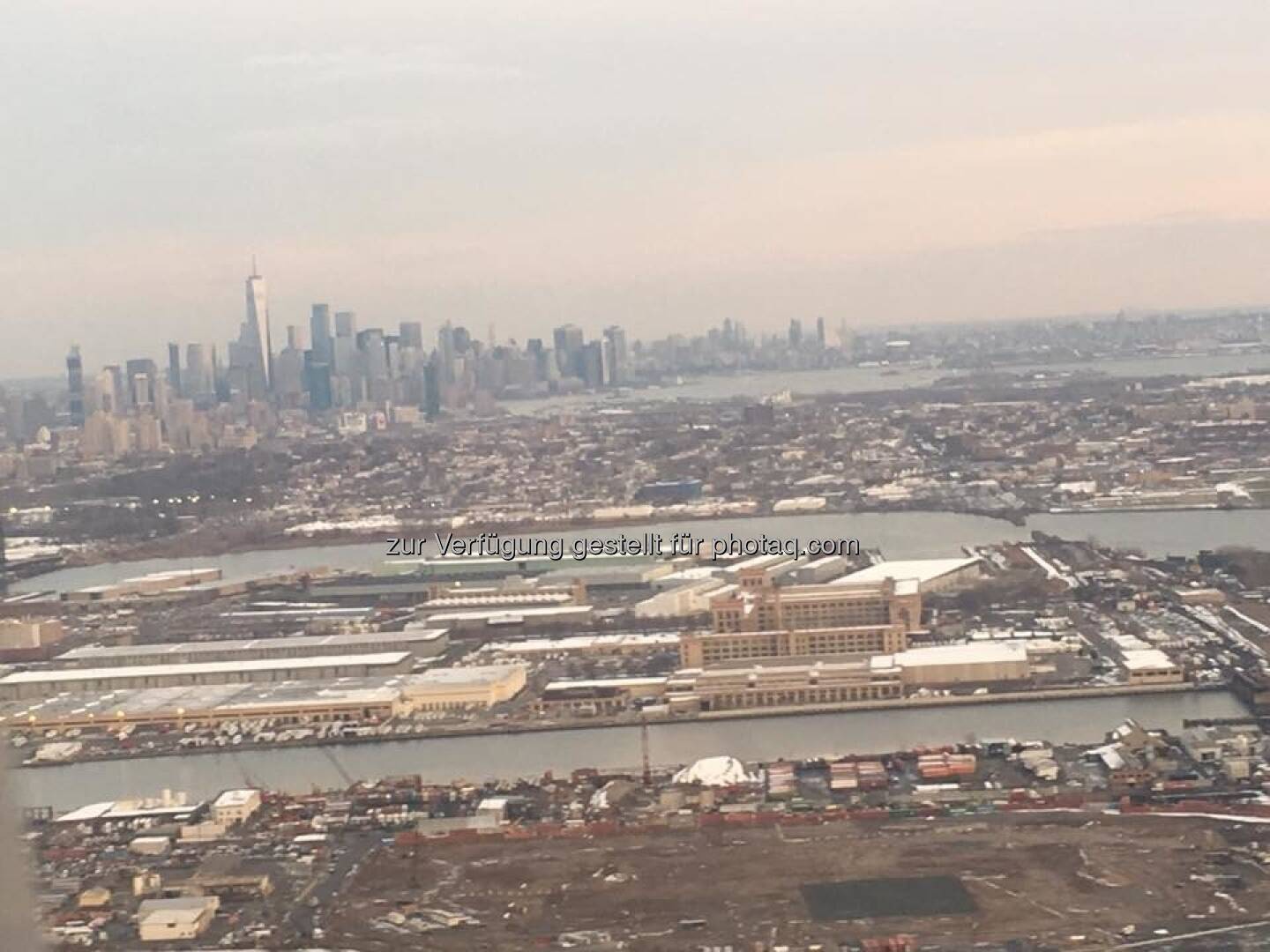 Flug über Manhattan