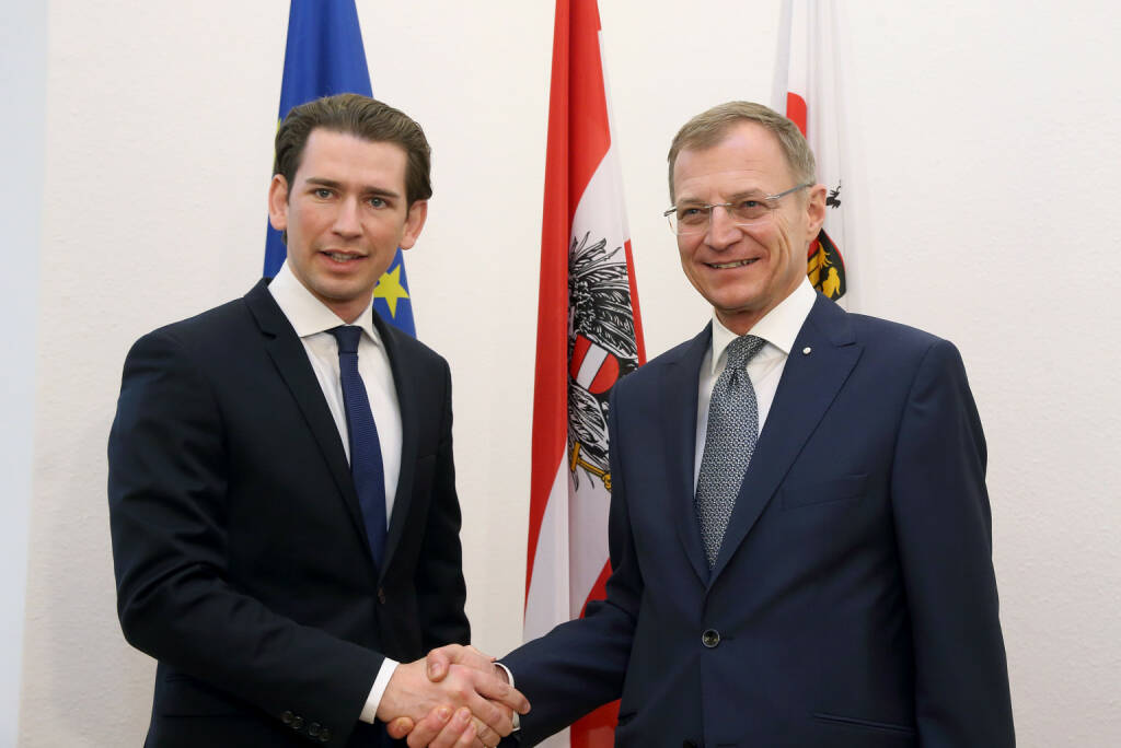 Bundeskanzler Sebastian Kurz beim OÖ Landeshauptmann Thomas Stelzer im Landhaus in Linz. Credit: Land OÖ/Sandra Schauer, © Aussender (21.12.2017) 