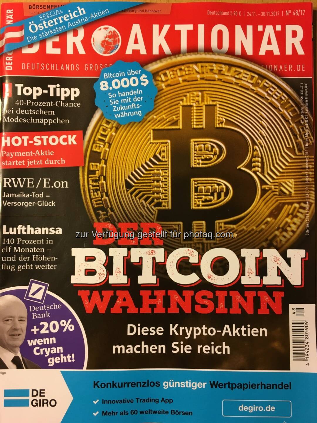 Der Aktionär - Der Bitcoin Wahnsinn - Diese Krypta-Aktien machen Sie reich... Inkl. Österreich-Special - Die stärksten Austria-Aktien...