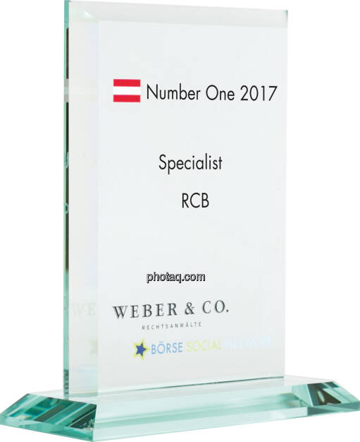 Number One Awards 2017 - Specialist - RCB, © photaq (22.01.2018) 