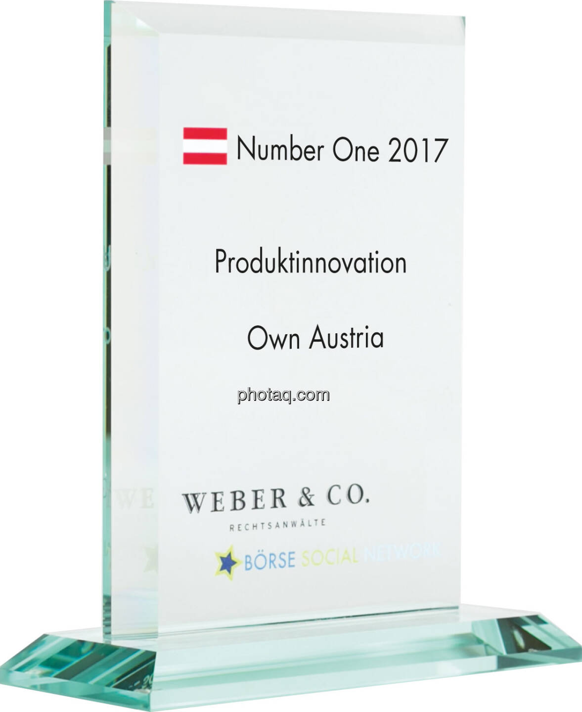 Number One Awards 2017 - Produktinnovation - Own Austria