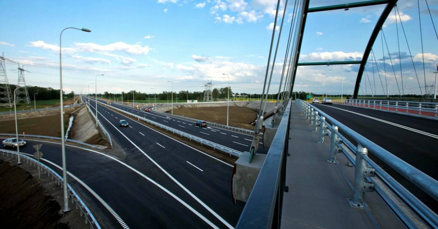 Von Porr gebaute Umfahrungsstraße der S7 bei Gdansk, Polen © PORR