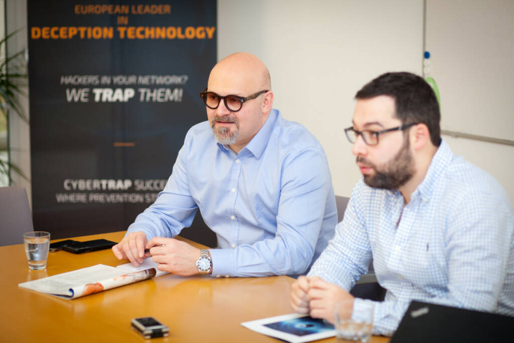 Jack Wagner, CEO CyberTrap GmbH, Avi Kravitz, CTO und Gründer CyberTrap GmbH, Foto: Michaela Mejta (08.02.2018) 