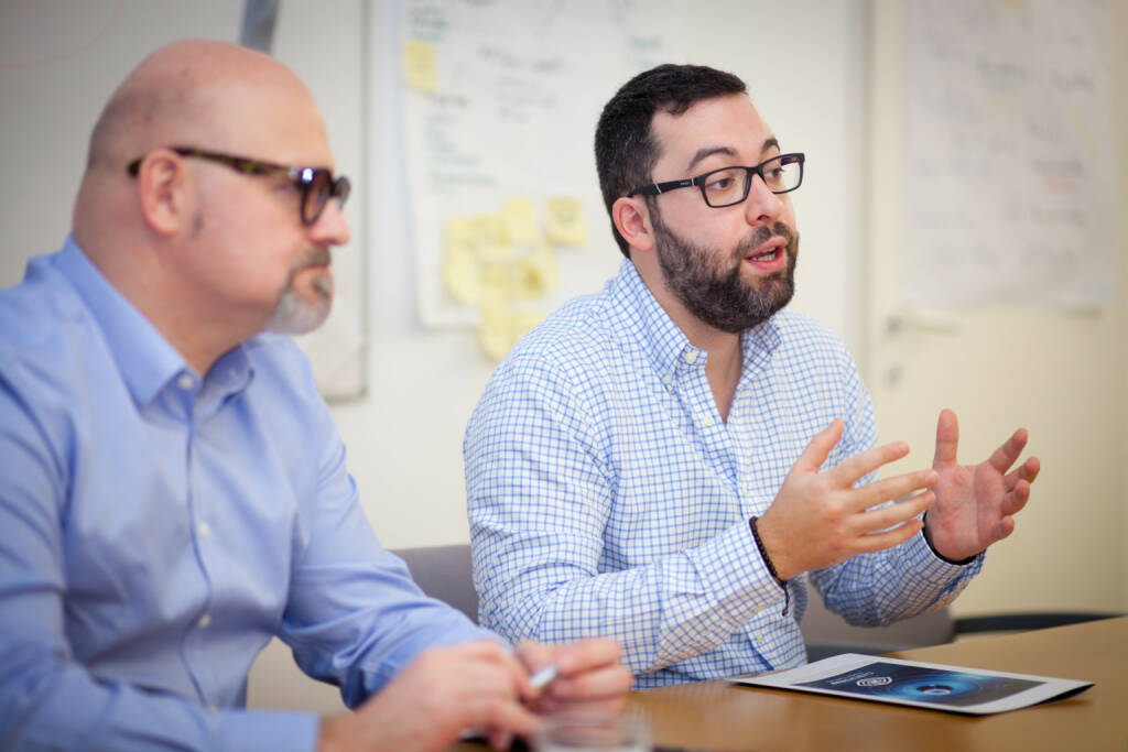 Jack Wagner, CEO CyberTrap GmbH, Avi Kravitz, CTO und Gründer CyberTrap GmbH, Foto: Michaela Mejta (08.02.2018) 