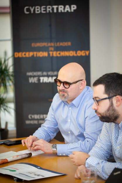 Jack Wagner, CEO CyberTrap GmbH, Avi Kravitz, CTO und Gründer CyberTrap GmbH, Foto: Michaela Mejta (08.02.2018) 