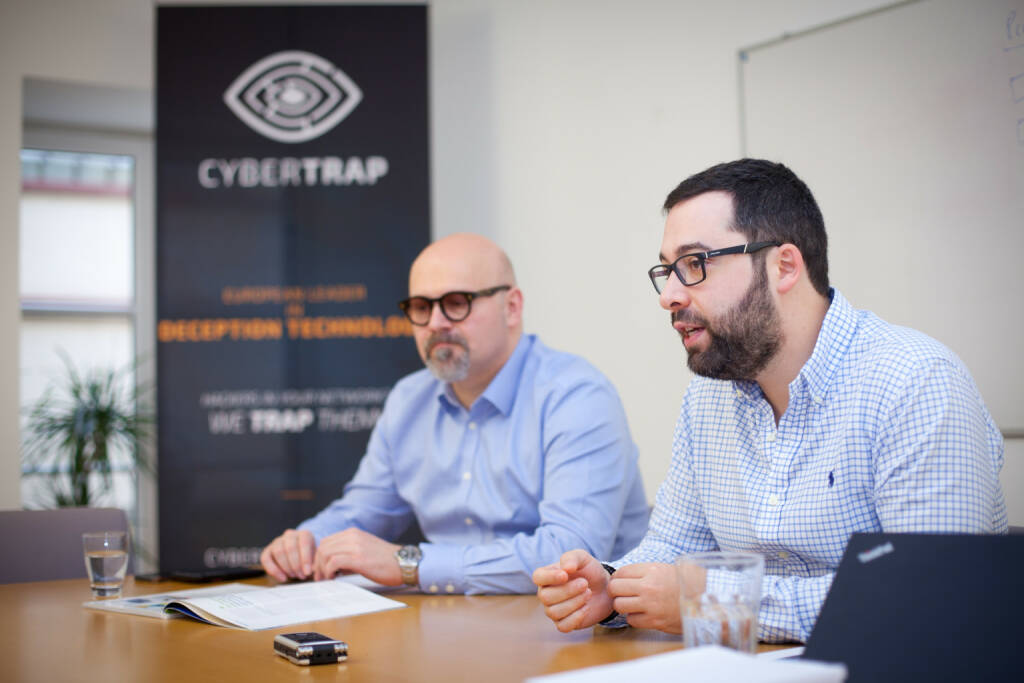 Jack Wagner, CEO CyberTrap GmbH, Avi Kravitz, CTO und Gründer CyberTrap GmbH, Foto: Michaela Mejta (08.02.2018) 