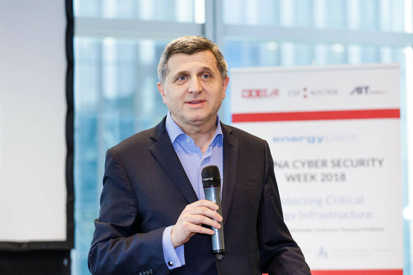 Internationale Cyber Security Szene trifft sich in Wien, Alexandre Dimitrijevic, Präsident der Energypact Foundation bei der Vienna Cyber Security Week 2018 - Fotocredit:AIT / Arman Rastegar