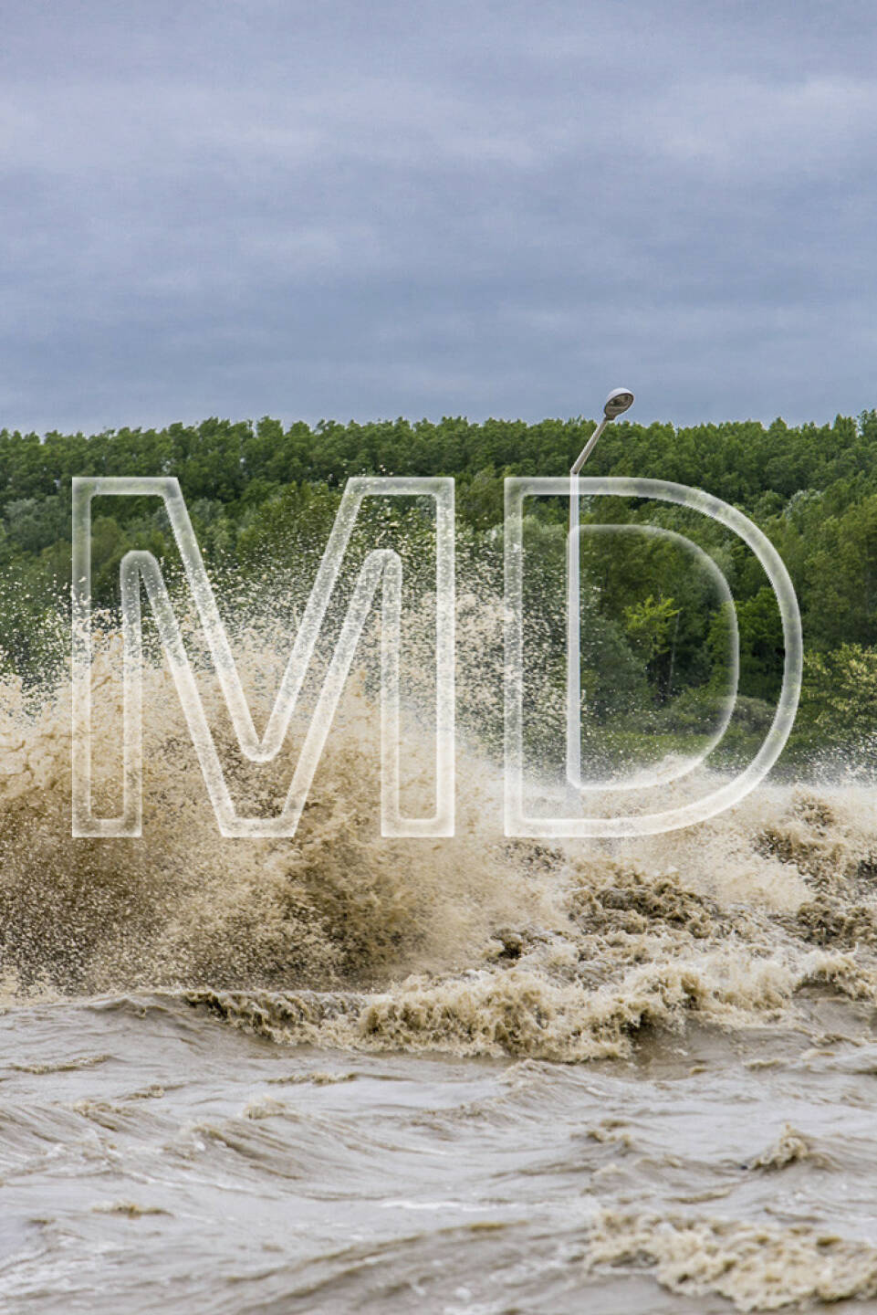 Donau, Hochwasser, Verbund Kraftwerk Greifenstein