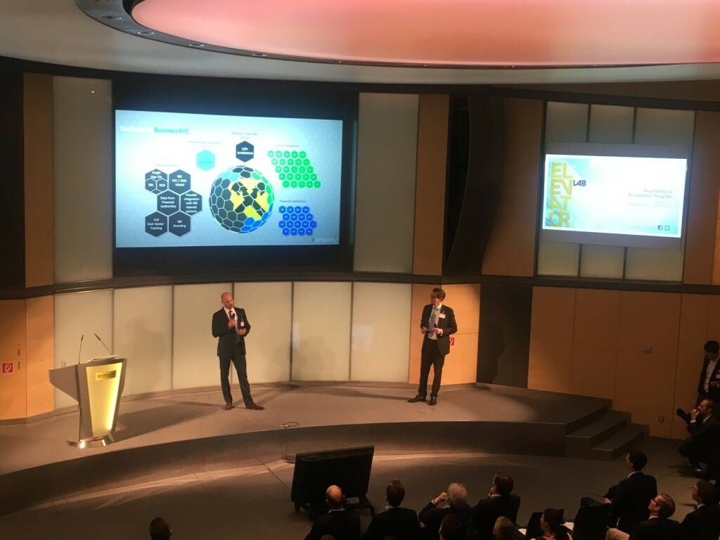 RBI Elevator Lab Pilotprojekt: kompany bietet Zugang zu revisionssicheren Informationen von 100 Mio. Unternehmen in 150 Jurisdiktionen und bedient sich dabei Handelsregistern, UBO-Verzeichnissen usw. (23.02.2018)