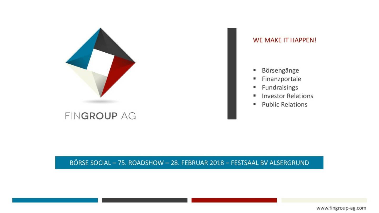 Präsentation FinGroup - We make it happen!