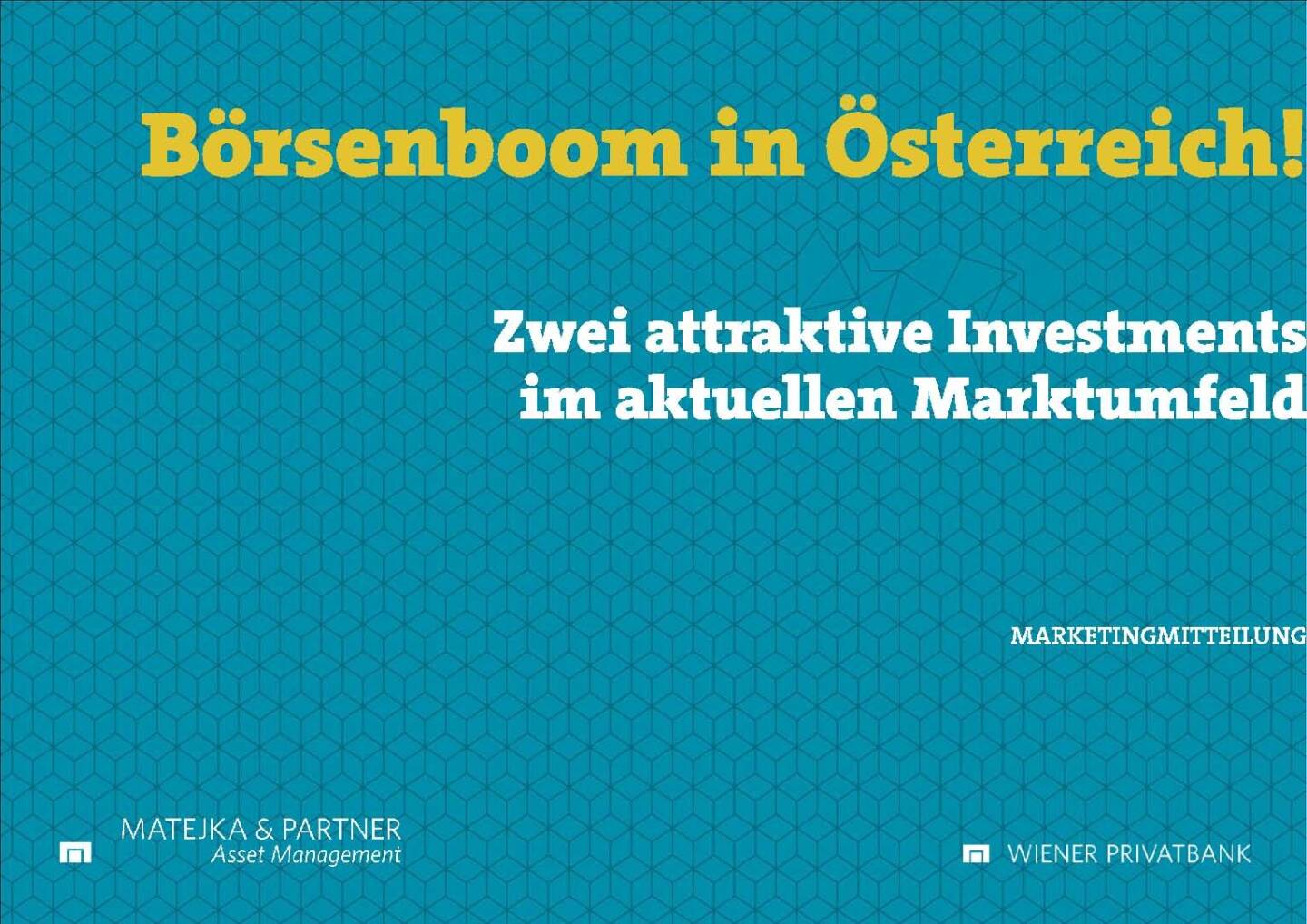 Präsentation Wiener Privatbank - Börsenboom in Österreich