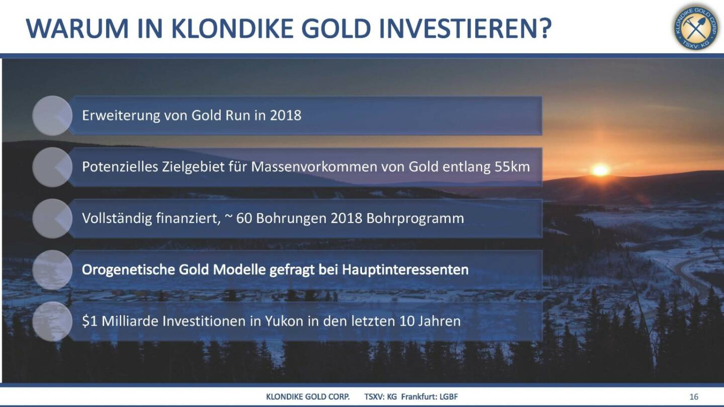 Präsentation Klondike - warum investieren?