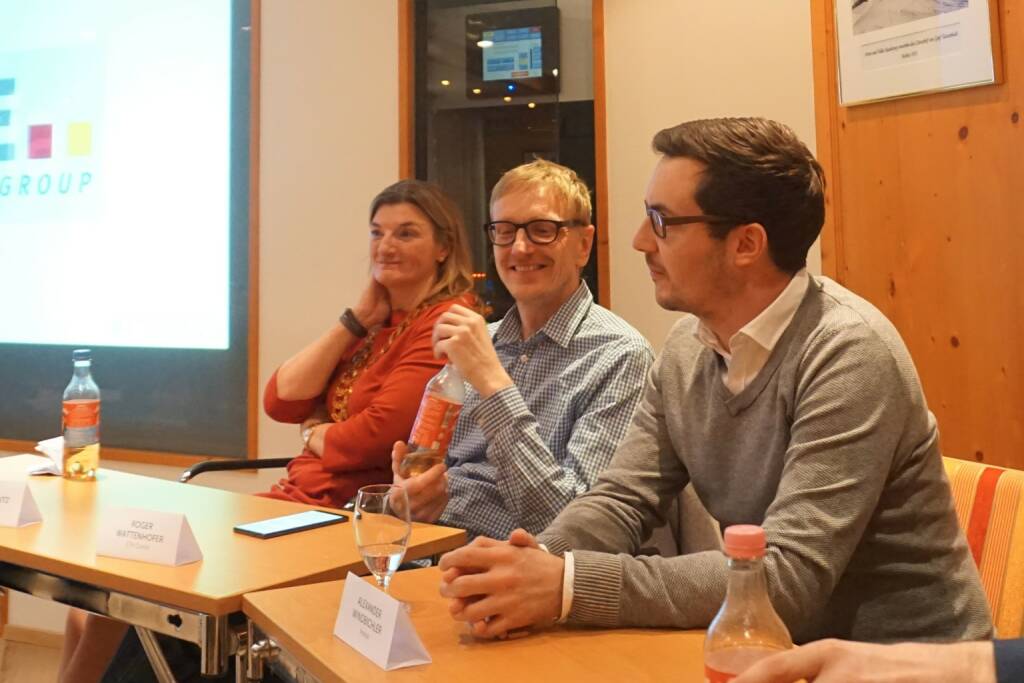 Microsoft Österreich-Chefin Dorothee Ritz, Anexia-Gründer Alexander Windbichler, ETH Zürich Professor Roger Wattenhofer © The Near Future Summit (14.03.2018) 