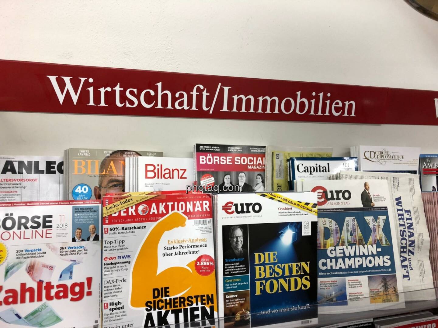 Börse Social Magazine, Morawa, Kiosk, Wirtschaft, Immobilien