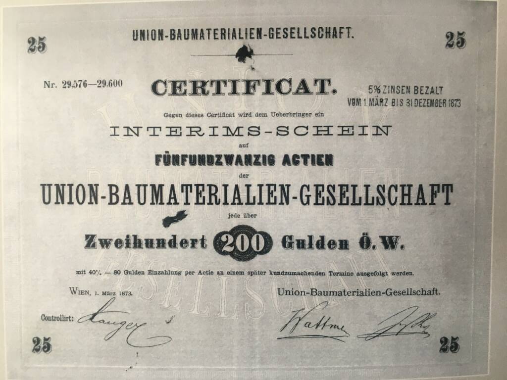 Die UBM-Aktie ist am 10. April 2018 genau 145 Jahre an der Börse, Bildquelle: UBM, © Aussender (11.04.2018) 