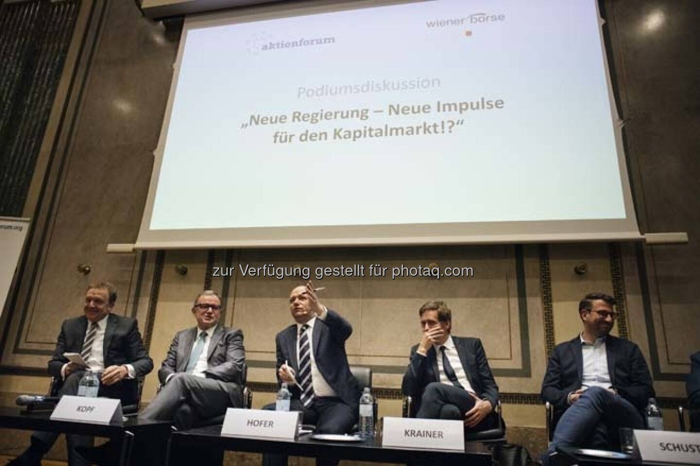 Podiumsdiskussion „Neue Regierung – Neue Impulse für den Kapitalmarkt!?“