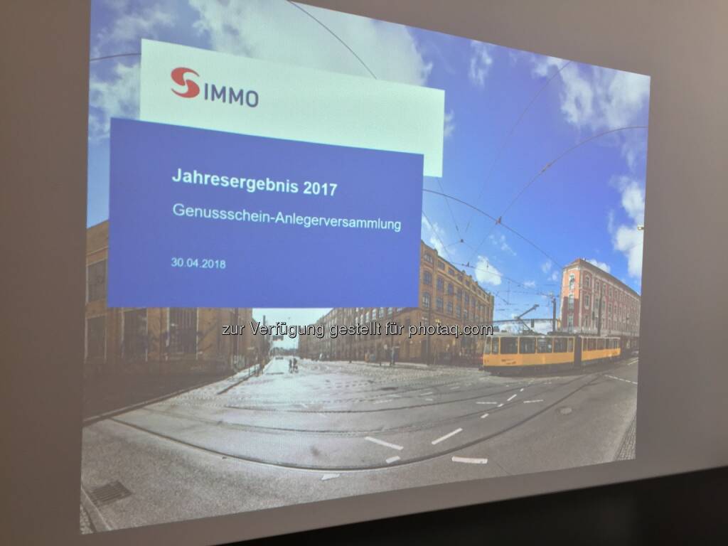Präsentation, Genussschein-Anlegerversammlung 30.4.2018 (01.05.2018) 