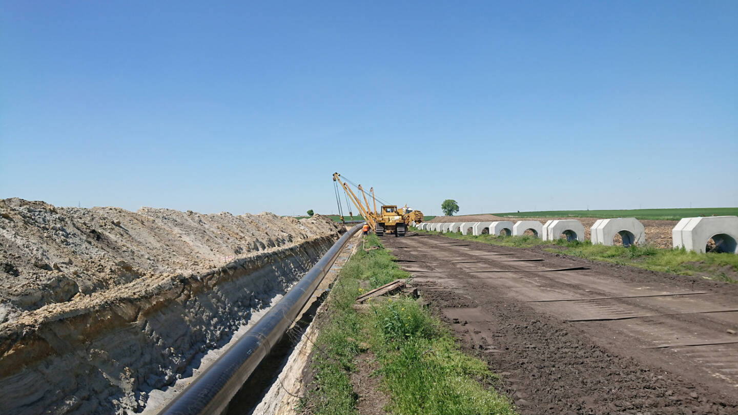 Bereits beim Bau des ersten Abschnitts der Hochdruckgasleitung auf der Strecke Lwówek-Odolanów konnte die PORR ihre Expertise beweisen. © PORR