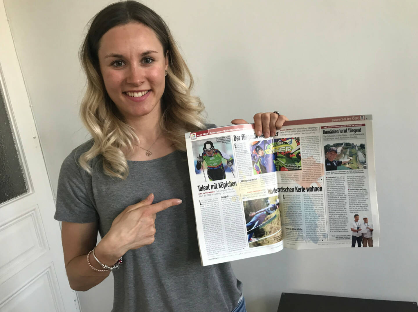 Lisa Unterweger und ihr Artikel in der Sport Woche