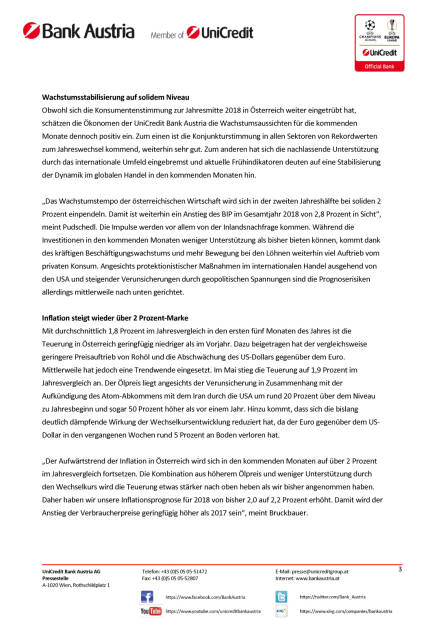 Bei anhaltender Hochkonjunktur verliert Österreichs Wirtschaft an Schwung, Seite 3/5, komplettes Dokument unter http://boerse-social.com/static/uploads/file_2424_.pdf (15.06.2018) 