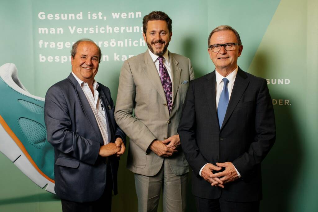 Sozialversicherungsanstalt der gewerblichen Wirtschaft: Wechsel an der SVA Spitze: Harald Mahrer und Karlheinz Kopf folgen auf Christoph Leitl und Alexander Herzog; Im Bild: (v.r.n.l.): Karlheinz Kopf / SVA Obmann-Stellvertreter, Harald Mahrer / SVA Obmann, Wilhelm Turecek / SVA Obmann-Stellvertreter; Fotocredit:SVA / APA / Heinz Stephan Tesarek, © Aussender (21.06.2018) 