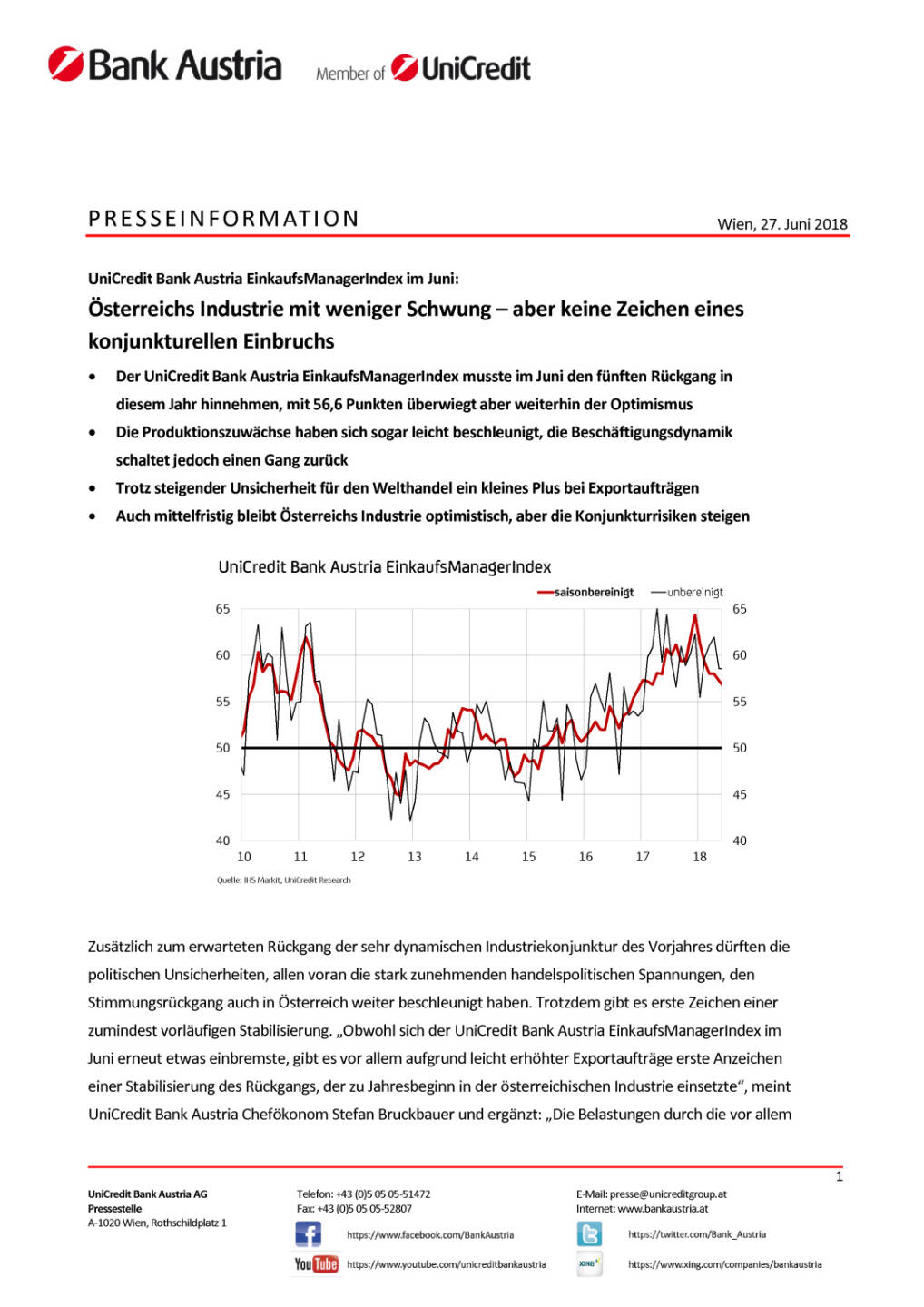 Österreichs Industrie mit weniger Schwung – aber keine Zeichen eines konjunkturellen Einbruchs, Seite 1/4, komplettes Dokument unter http://boerse-social.com/static/uploads/file_2425_osterreichs_industrie_mit_weniger_schwung_aber_keine_zeichen_eines_konjunkturellen_einbruchs.pdf