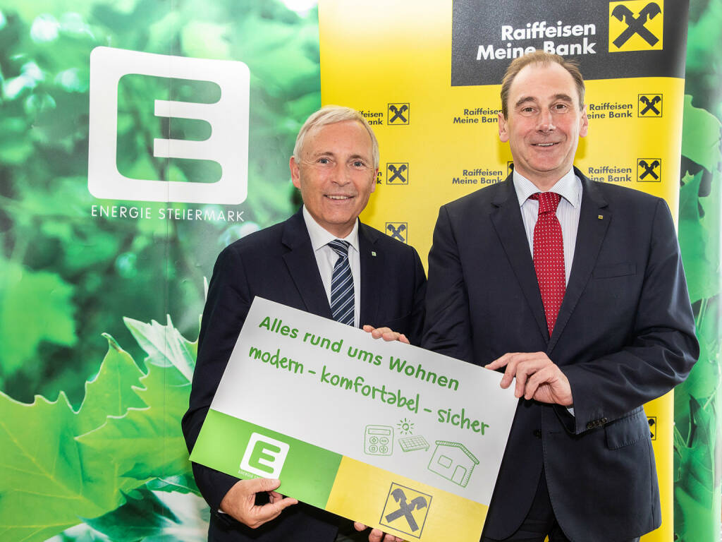 Neue Kooperation: Energie Steiermark und Raiffeisen bündeln Kompetenz in Sachen Wohnen; in Sachen Wohnen und Nachhaltigkeit arbeiten Energie Steiermark und Raiffeisen Steiermark ab sofort noch enger zusammen. Das Ergebnis: Die neue Webseite „Alles rund ums Wohnen“ - www.raiffeisen.at/steiermark/allesrundumswohnen. Alle relevanten Informationen zu den Themen Sanieren, Optimieren, Bauen und Kaufen wurden gebündelt, die Energiethemen betreut die Energie Steiermark. Fotocredit: Energie Steiermark (29.06.2018) 