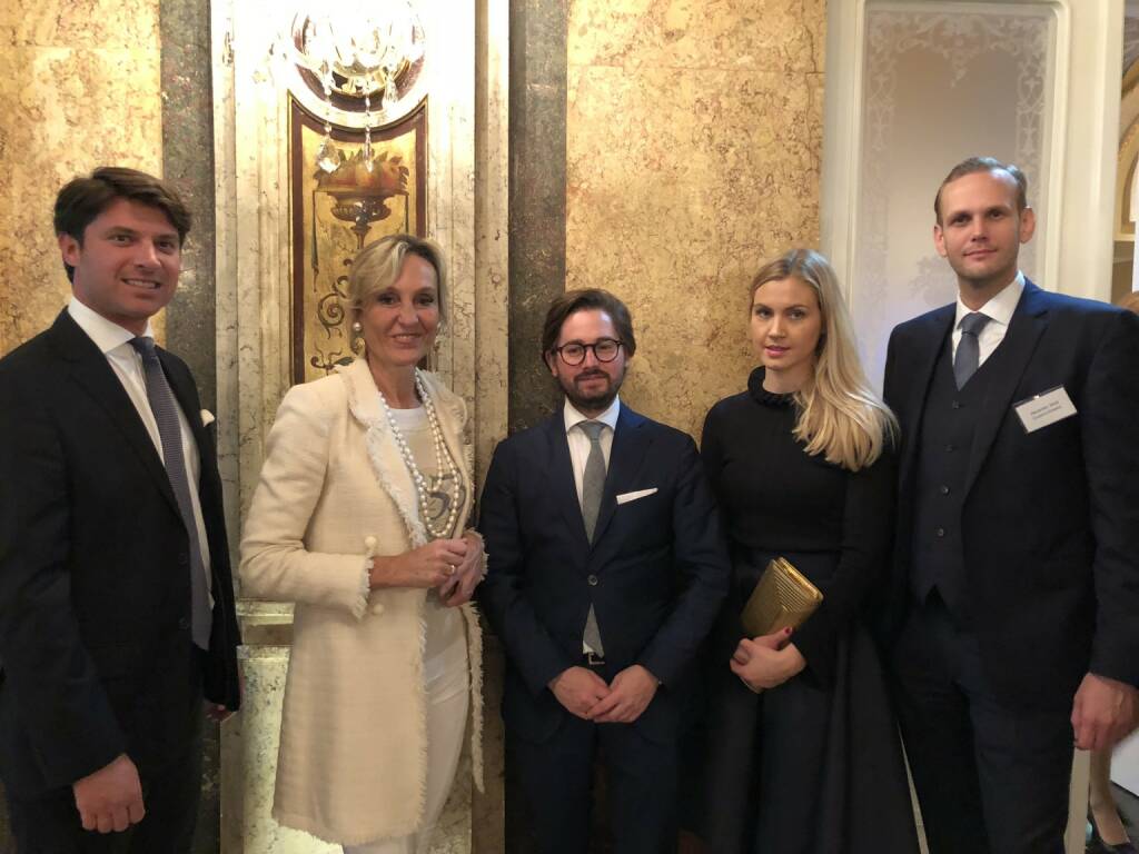 Georg Rosenthal, Isabella De Krassny, Maximilian und Julia Kneussl, Alexander Senk; Bild: www.familyofficeday.at (02.07.2018) 
