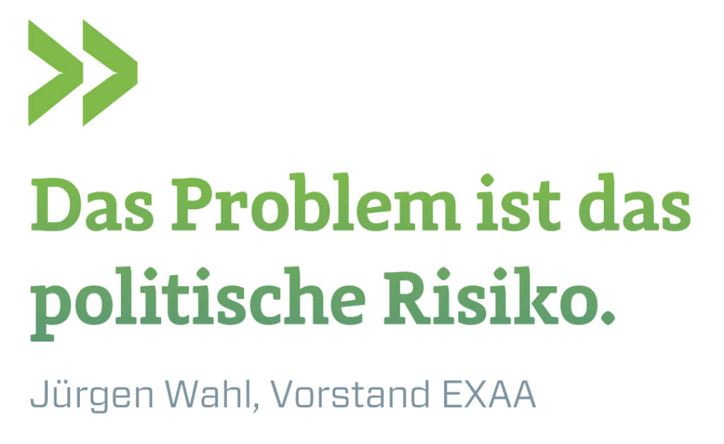 Das Problem ist das politische Risiko.
Jürgen Wahl, Vorstand EXAA (11.07.2018) 