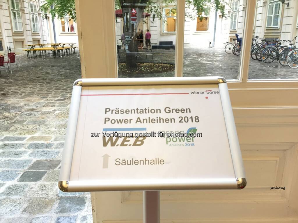 Green-Bond-Präsentation der WEB Windenergie AG in der Wiener Börse Wallnerstraße am 2.8.18 (03.08.2018) 