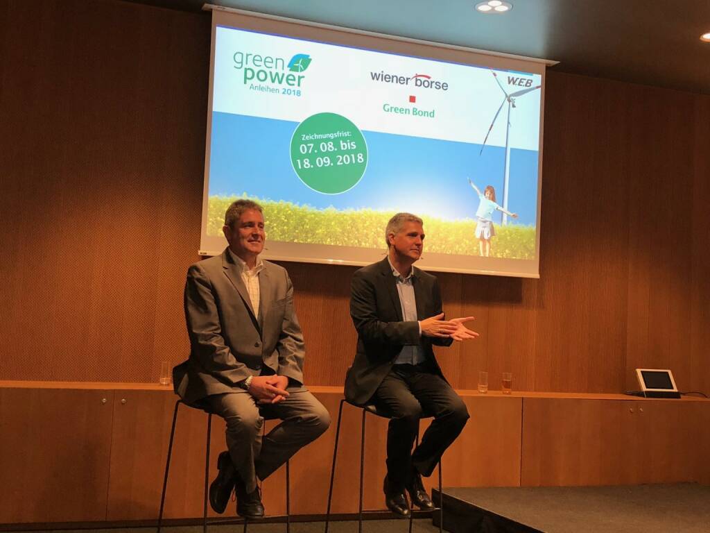 W.E.B-Roadshow am Erste Campus: Vorstände Frank Dumeier (CEO), Michael Trcka (CFO), Bild: beigestellt (07.08.2018)
