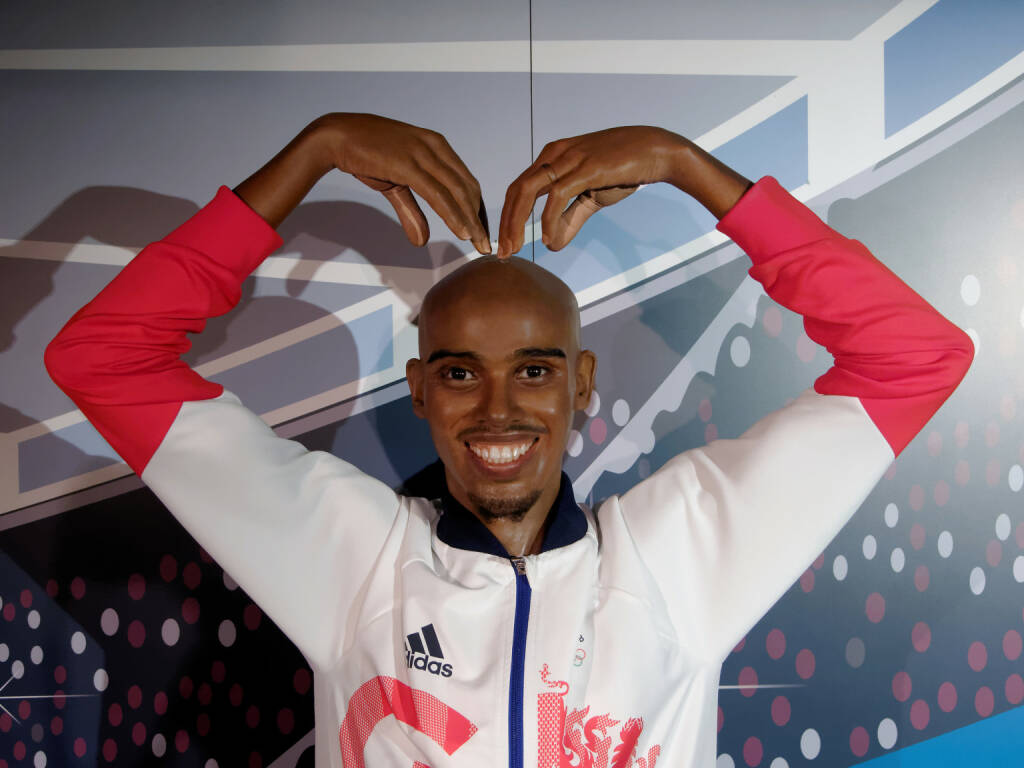 Madame Tussauds Blackpool, UK 2018. Sir Mohamed Muktar Jama Mo Farah, is the United Kingdom's most successful distance runner - https://de.depositphotos.com/209247888/stock-photo-blackpool-january-madame-tussauds-blackpool.html, © <a href=