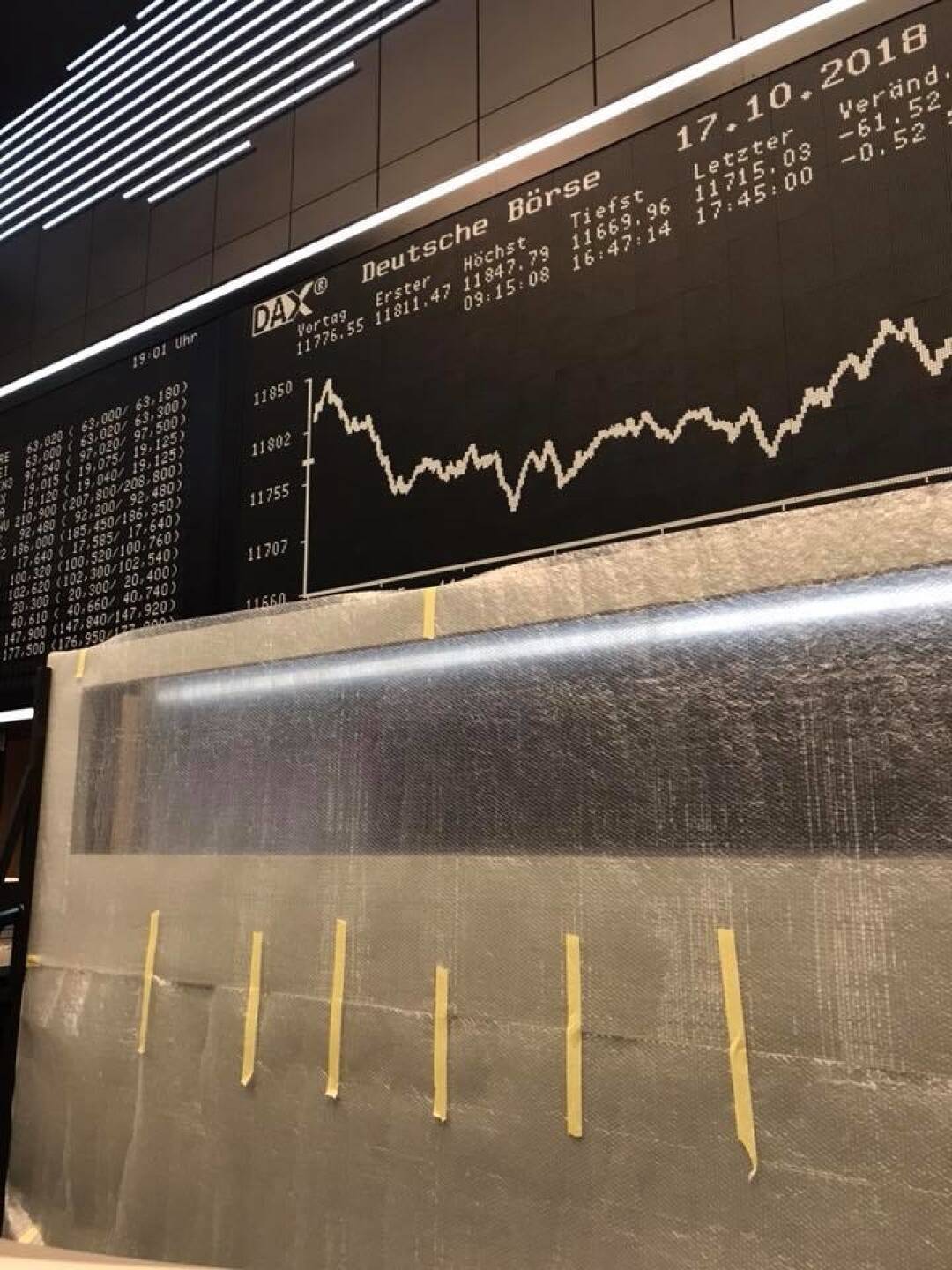DAX Dachsbau Die neueste Baumaßnahme im Handelssaal irgendwie was von einem Dachsbau, da kann er sich dann mal zurückziehen