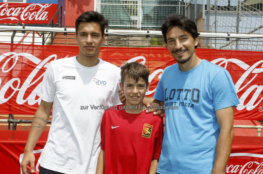 Coca Cola Cup, Bundesfinale, Ivica Vastic mit seinen Söhnen Toni und Tin, © www.GEPA-pictures.com (17.06.2013) 
