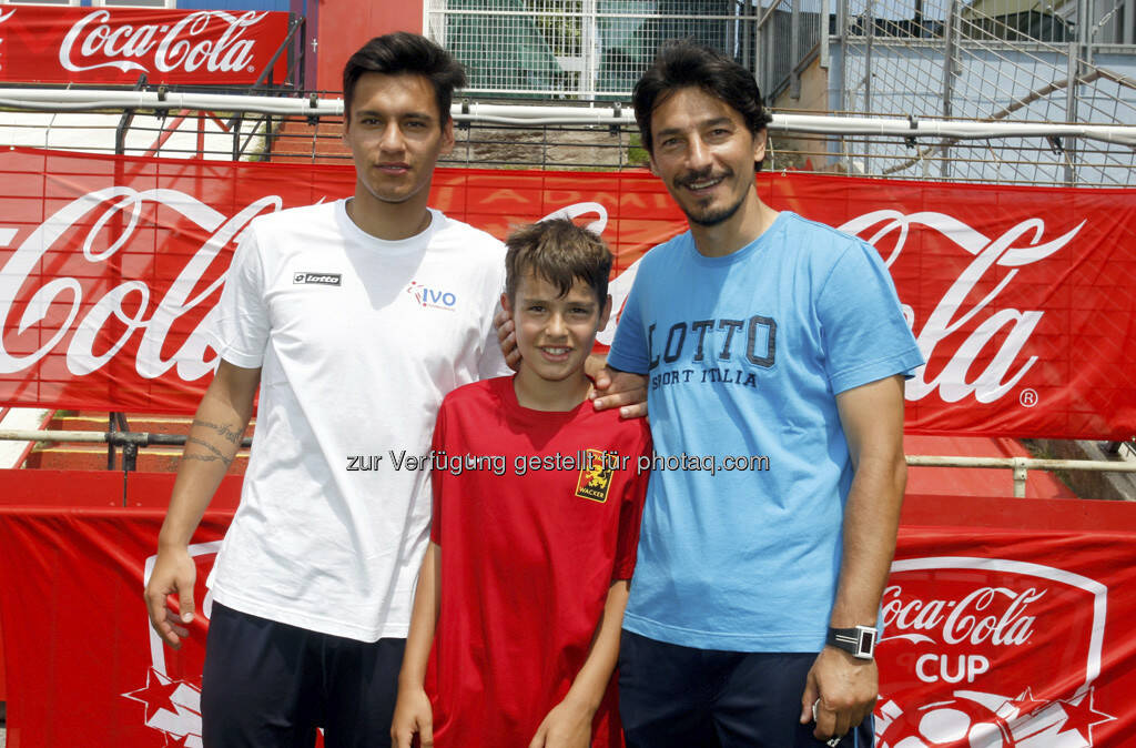 Coca Cola Cup, Bundesfinale, Ivica Vastic mit seinen Söhnen Toni und Tin, © www.GEPA-pictures.com (17.06.2013) 