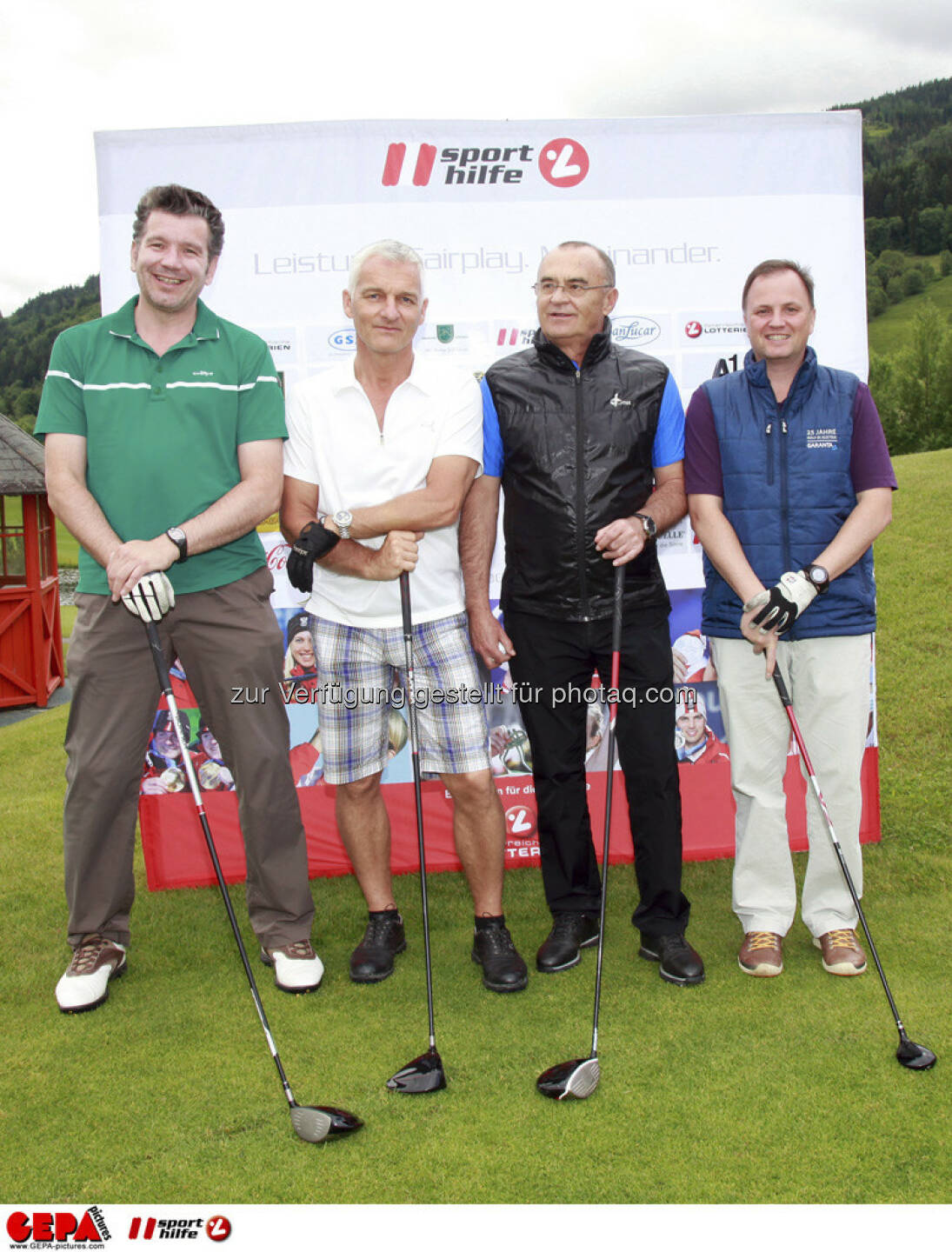 Sporthilfe Golf Trophy, GCC Schladming. Christian Zieger, Guenther Burgstaller, Karl Orthaber und Bernd Michael Sakotnik, Foto: GEPA pictures/ Harald Steiner