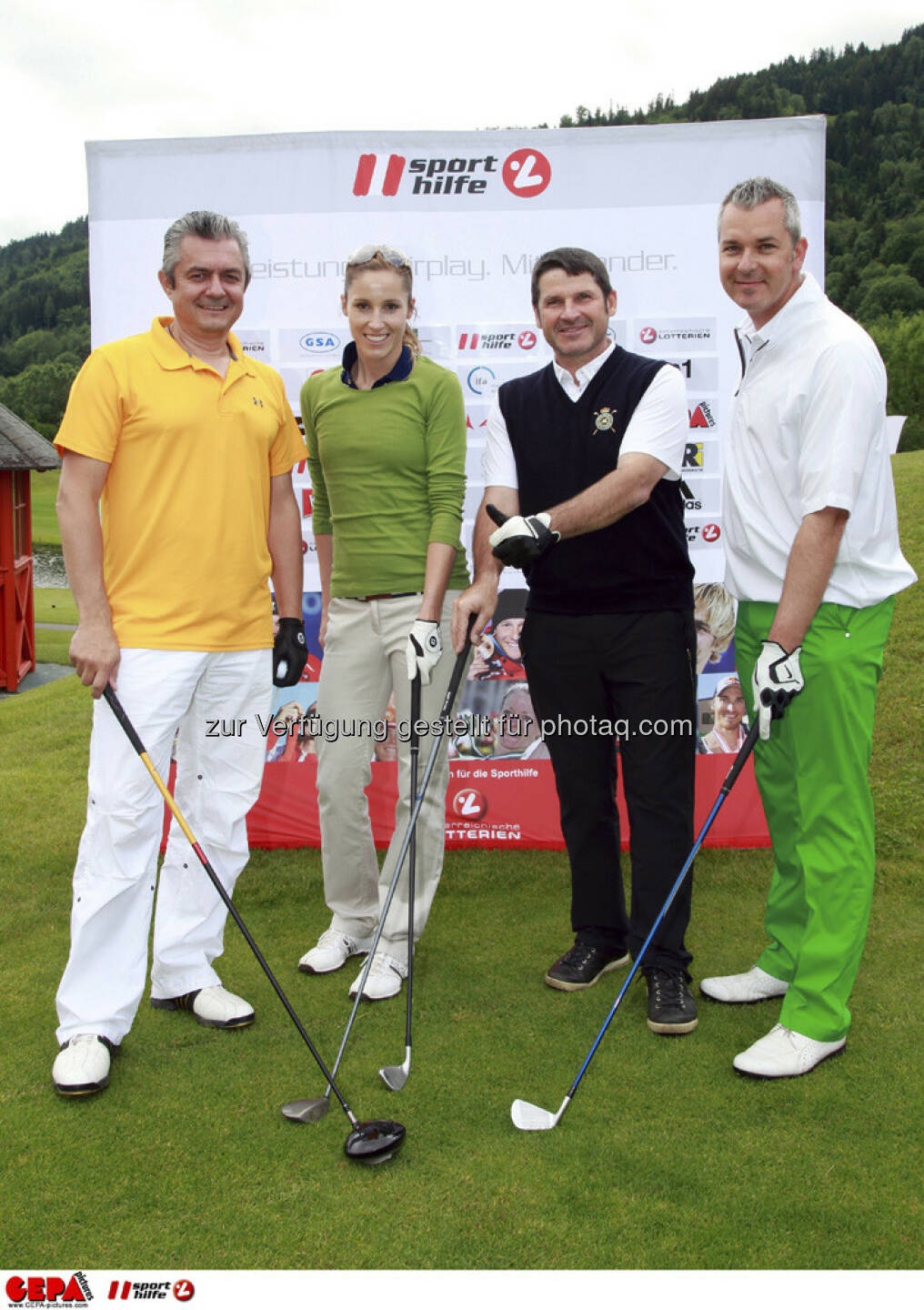 Sporthilfe Golf Trophy, GCC Schladming. Franz Felber, Brigitte Aumayr, Walter Kroneisl und Guenther Reicher, Foto: GEPA pictures/ Harald Steiner