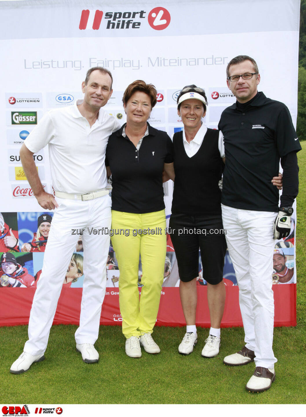 Sporthilfe Golf Trophy, GCC Schladming. Walter Pistauer, Gerlinde Gerhardter, Lea Schramek und Wolfgang Eberhardt, Foto: GEPA pictures/ Harald Steiner